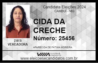 Candidato CIDA DA CRECHE 2024 - CAMBUÍ - Eleições