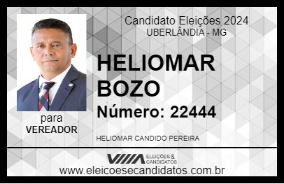 Candidato HELIOMAR BOZO 2024 - UBERLÂNDIA - Eleições