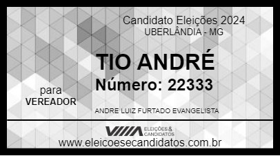 Candidato TIO ANDRÉ 2024 - UBERLÂNDIA - Eleições