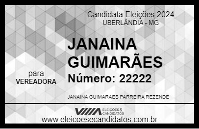 Candidato JANAINA GUIMARÃES 2024 - UBERLÂNDIA - Eleições