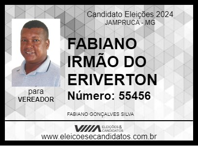 Candidato FABIANO IRMÃO DO ERIVERTON 2024 - JAMPRUCA - Eleições