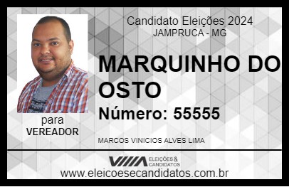 Candidato MARQUINHO DO OSTO 2024 - JAMPRUCA - Eleições