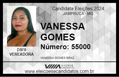 Candidato VANESSA GOMES 2024 - JAMPRUCA - Eleições