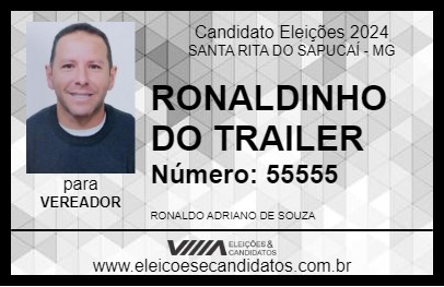 Candidato RONALDINHO DO TRAILER 2024 - SANTA RITA DO SAPUCAÍ - Eleições