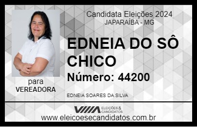 Candidato EDNEIA DO SÔ CHICO 2024 - JAPARAÍBA - Eleições