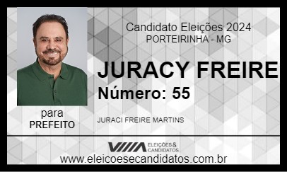 Candidato JURACY FREIRE 2024 - PORTEIRINHA - Eleições