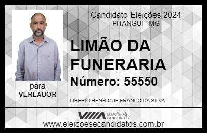 Candidato LIMÃO DA FUNERARIA 2024 - PITANGUI - Eleições