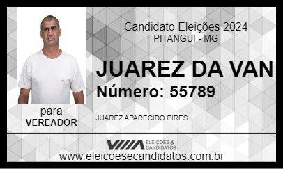 Candidato JUAREZ DA VAN 2024 - PITANGUI - Eleições