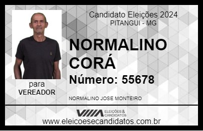 Candidato NORMALINO CORÁ 2024 - PITANGUI - Eleições