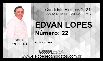 Candidato EDVAN LOPES 2024 - SANTA RITA DE CALDAS - Eleições