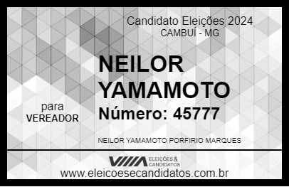 Candidato NEILOR YAMAMOTO 2024 - CAMBUÍ - Eleições