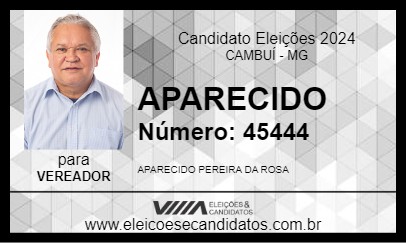 Candidato APARECIDO 2024 - CAMBUÍ - Eleições