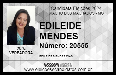 Candidato EDILEIDE MENDES 2024 - RIACHO DOS MACHADOS - Eleições