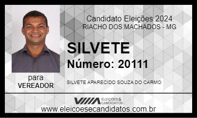 Candidato SILVETE 2024 - RIACHO DOS MACHADOS - Eleições