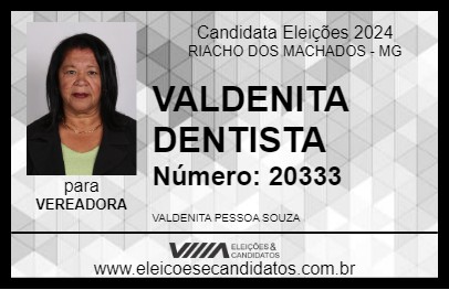 Candidato VALDENITA DENTISTA 2024 - RIACHO DOS MACHADOS - Eleições