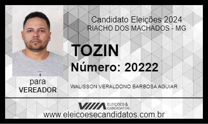 Candidato TOZIN 2024 - RIACHO DOS MACHADOS - Eleições