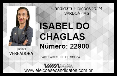 Candidato ISABEL DO CHAGLAS 2024 - SARDOÁ - Eleições