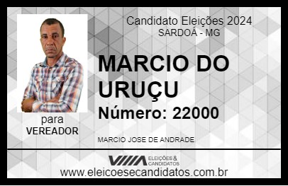 Candidato MARCIO DO URUÇU 2024 - SARDOÁ - Eleições