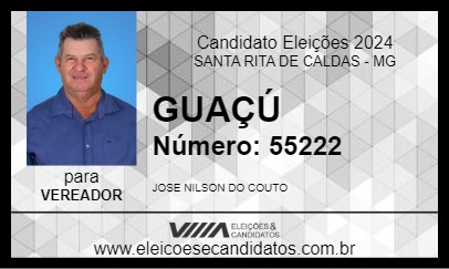 Candidato GUAÇÚ 2024 - SANTA RITA DE CALDAS - Eleições