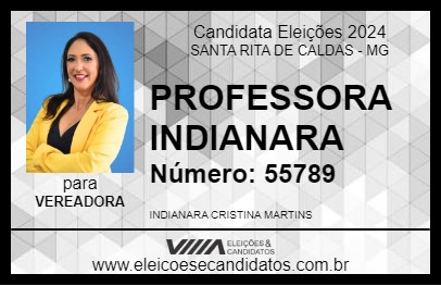 Candidato PROFESSORA INDIANARA 2024 - SANTA RITA DE CALDAS - Eleições