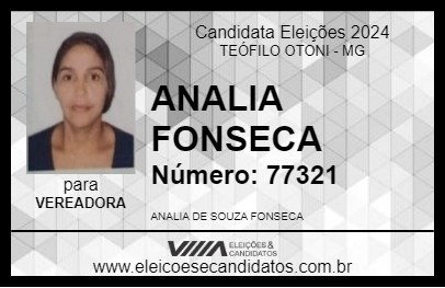 Candidato ANALIA FONSECA 2024 - TEÓFILO OTONI - Eleições