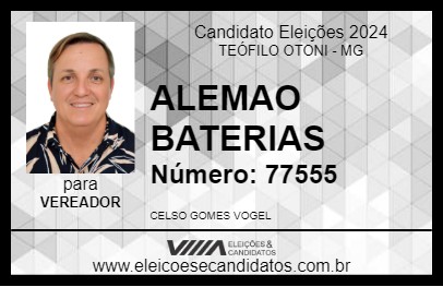 Candidato ALEMAO BATERIAS 2024 - TEÓFILO OTONI - Eleições