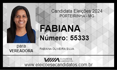 Candidato FABIANA 2024 - PORTEIRINHA - Eleições