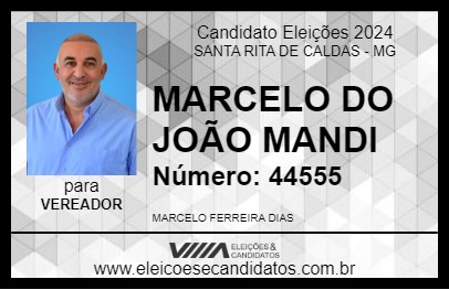 Candidato MARCELO DO JOÃO MANDI 2024 - SANTA RITA DE CALDAS - Eleições