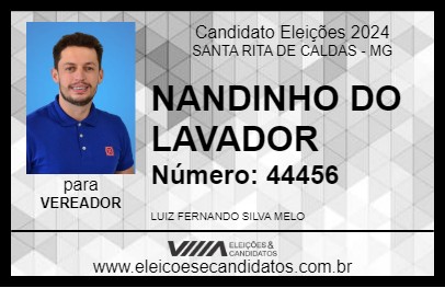 Candidato NANDINHO DO LAVADOR 2024 - SANTA RITA DE CALDAS - Eleições