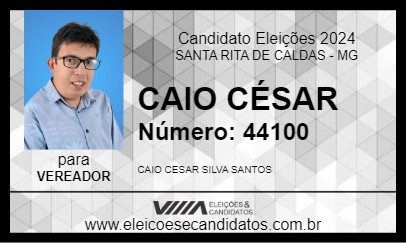 Candidato CAIO CÉSAR 2024 - SANTA RITA DE CALDAS - Eleições