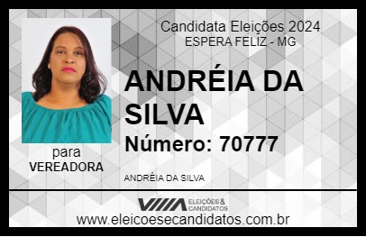 Candidato ANDRÉIA DA SILVA 2024 - ESPERA FELIZ - Eleições