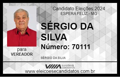 Candidato SÉRGIO DA SILVA 2024 - ESPERA FELIZ - Eleições