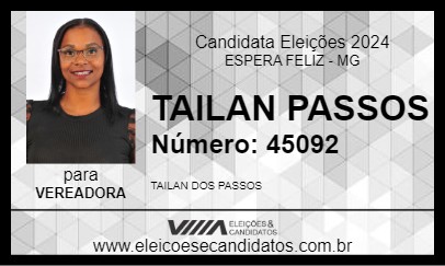 Candidato TAILAN PASSOS 2024 - ESPERA FELIZ - Eleições