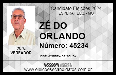 Candidato ZÉ DO ORLANDO 2024 - ESPERA FELIZ - Eleições