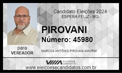 Candidato PIROVANI 2024 - ESPERA FELIZ - Eleições