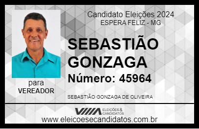 Candidato SEBASTIÃO GONZAGA 2024 - ESPERA FELIZ - Eleições