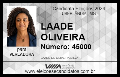 Candidato LAADE OLIVEIRA 2024 - UBERLÂNDIA - Eleições