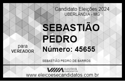 Candidato SEBASTIÃO PEDRO 2024 - UBERLÂNDIA - Eleições