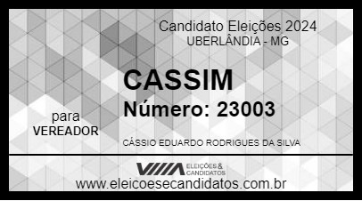 Candidato CASSIM 2024 - UBERLÂNDIA - Eleições