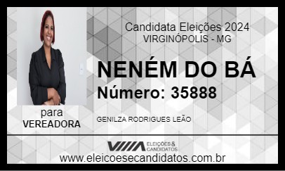 Candidato NENÉM DO BÁ 2024 - VIRGINÓPOLIS - Eleições