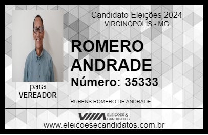 Candidato ROMERO ANDRADE 2024 - VIRGINÓPOLIS - Eleições