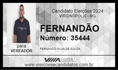 Candidato FERNANDÃO 2024 - VIRGINÓPOLIS - Eleições