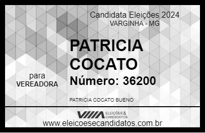 Candidato PATRICIA COCATO 2024 - VARGINHA - Eleições