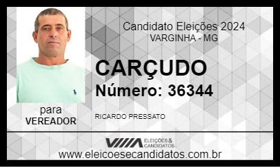 Candidato CARÇUDO 2024 - VARGINHA - Eleições