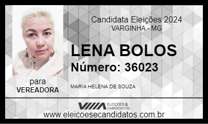 Candidato LENA BOLOS 2024 - VARGINHA - Eleições