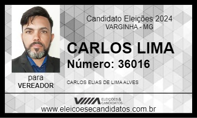 Candidato CARLOS LIMA 2024 - VARGINHA - Eleições