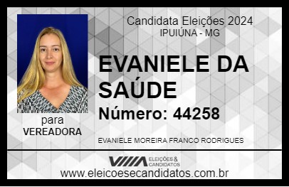 Candidato EVANIELE DA SAÚDE 2024 - IPUIÚNA - Eleições