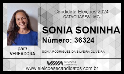 Candidato SONIA SONINHA 2024 - CATAGUASES - Eleições