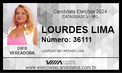 Candidato LOURDES LIMA 2024 - CATAGUASES - Eleições