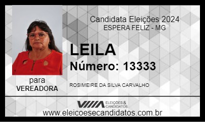 Candidato LEILA 2024 - ESPERA FELIZ - Eleições